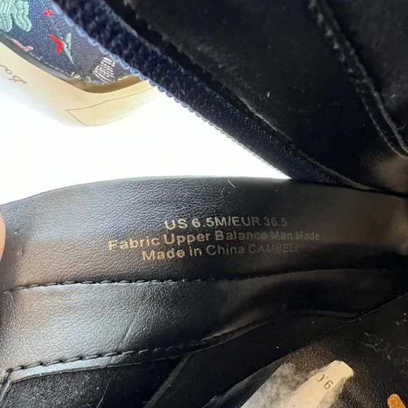 Sam Edelman Floral Embroidered Ankle Booties Block Heel Zip Sz 6.5 - Picture 8 of 16